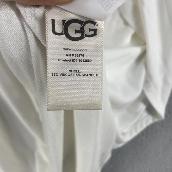 UGG Womens Cardigan Sweater Sz Medium / Large Cream Soft Stretch Lagenlook - Picture 6 of 13